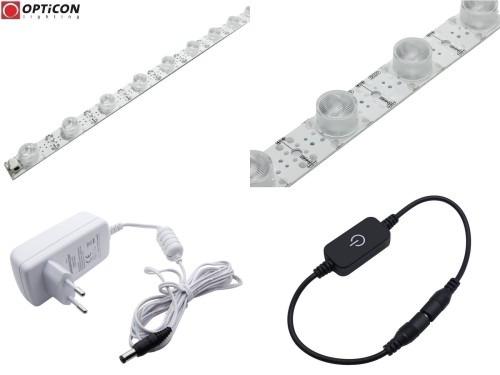 Lampa Smugowa LED IP20 50cm 14W 10x60st 9x SMD3030 Biały Zimny 6000K z zasilaczem 230V
