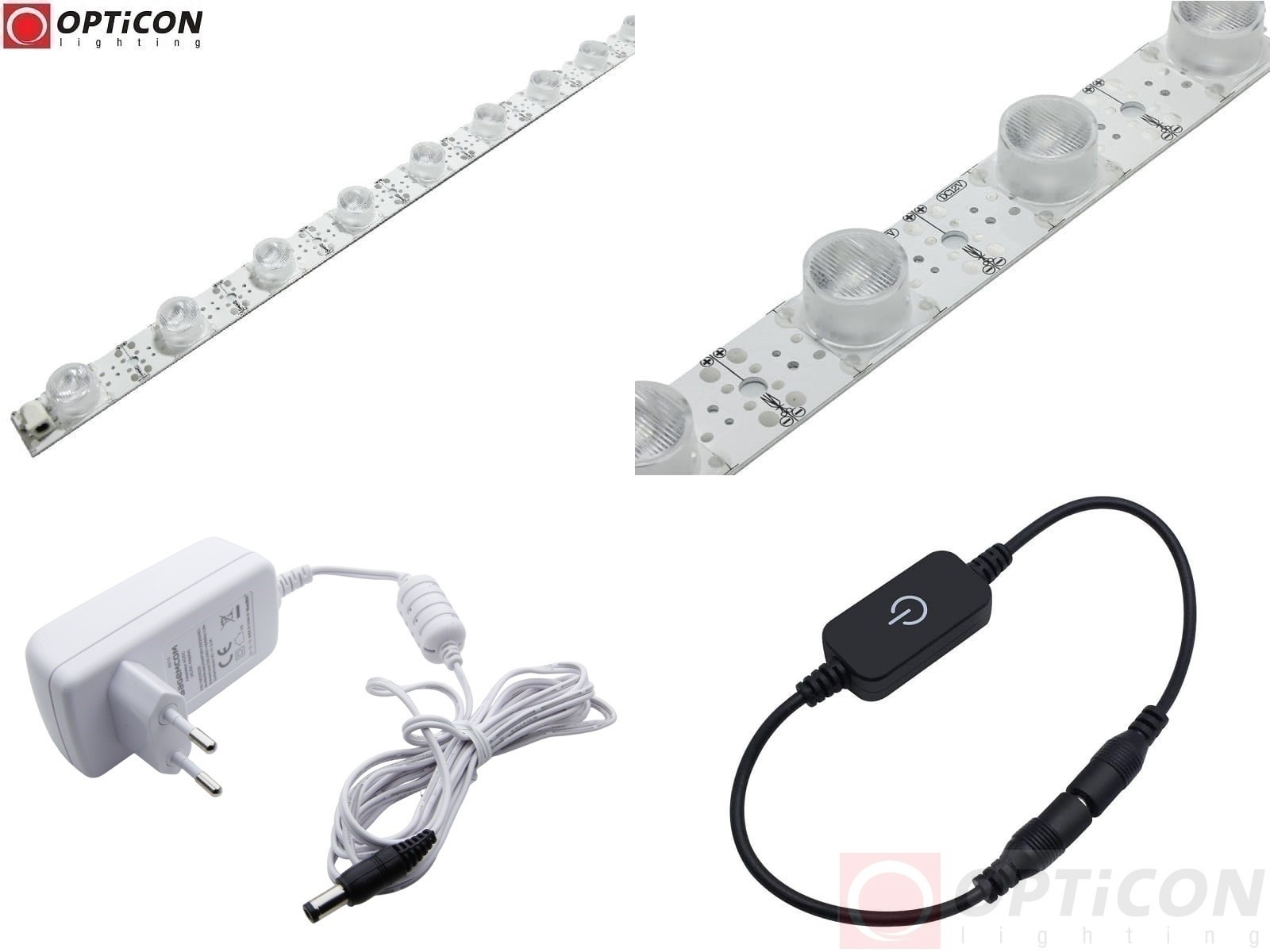Lampa Smugowa LED IP20 50cm 14W 10x60st 9x SMD3030 Biały Zimny 10000K z zasilaczem 230V