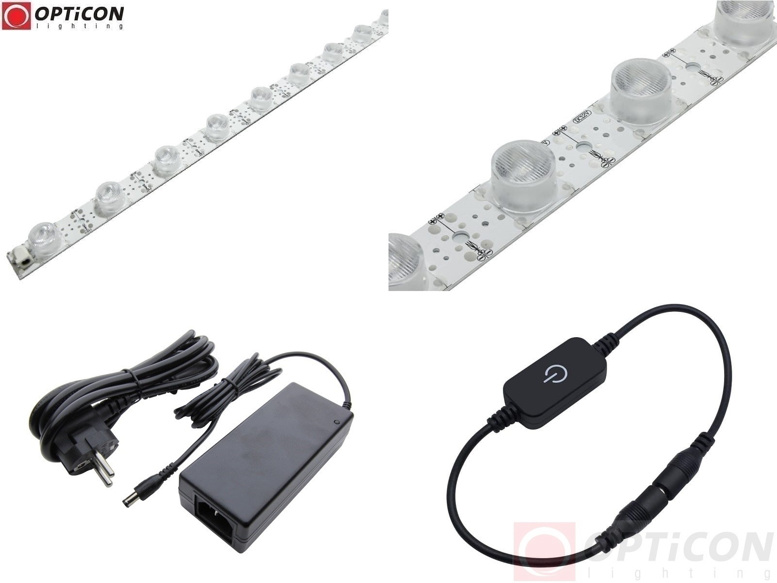 Lampa Liniowa LED IP20 100cm 28W 10x60st 18x SMD3030 Biały Zimny 6000K z zasilaczem 230V