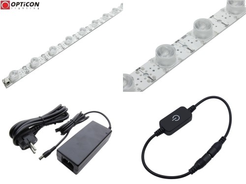Lampa Liniowa LED IP20 100cm 28W 10x60st 18x SMD3030 Biały Zimny 6000K z zasilaczem 230V