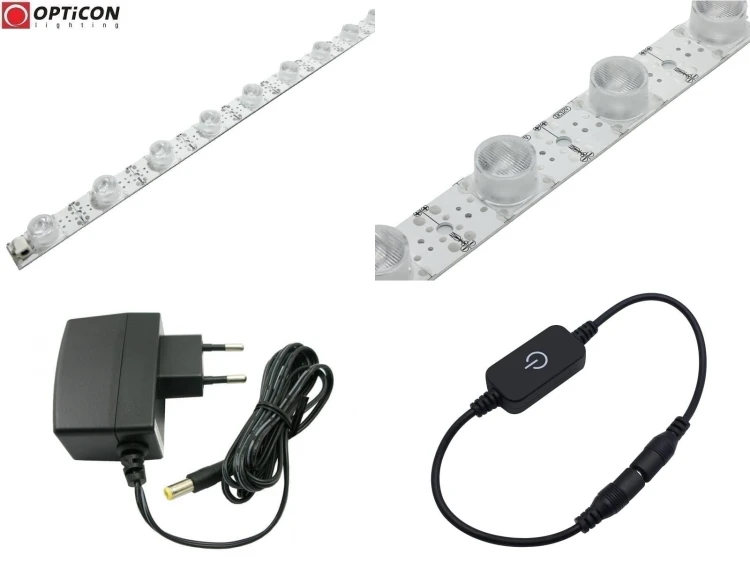 Lampa Smugowa LED IP20 100cm 28W 10x60st 18x SMD3030 Biały Neutralny 4000K z zasilaczem 230V