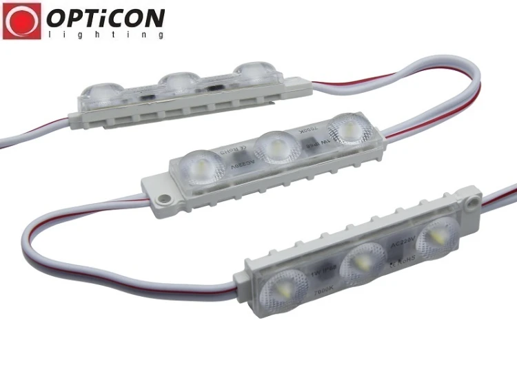 Moduł LED 230V AC 1W IP68 175st 3x SMD2835 Biały Zimny 7000K