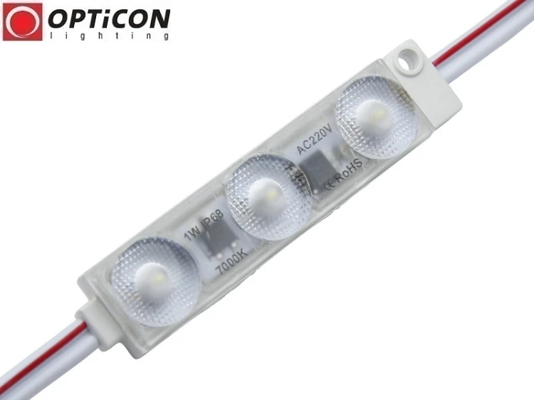 Moduł LED 230V AC 1W IP68 175st 3x SMD2835 Biały Zimny 7000K