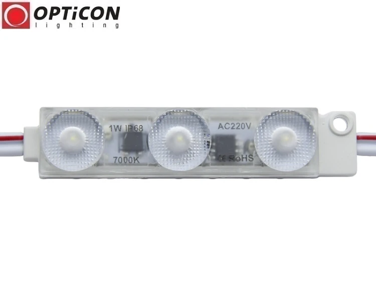 Moduł LED 230V AC 1W IP68 175st 3x SMD2835 Biały Zimny 7000K