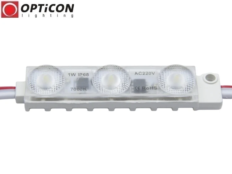 Moduł LED 230V AC 1W IP68 175st 3x SMD2835 Biały Zimny 7000K