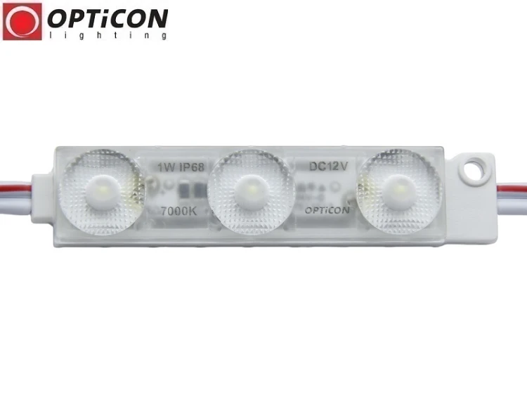 Moduł LED 12V 1W IP68 175st 3x SMD2835 Biały Zimny 7000K