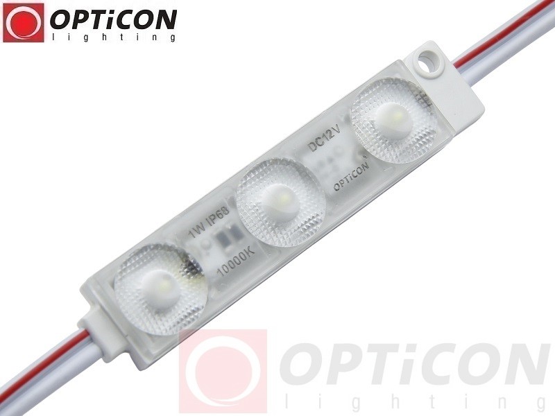 Moduł LED 12V 1W IP68 175st 3x SMD2835 Biały Zimny 10000K