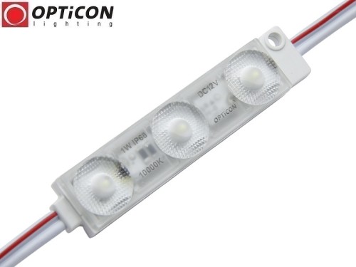 Moduł LED 12V 1W IP68 175st 3x SMD2835 Biały Zimny 10000K