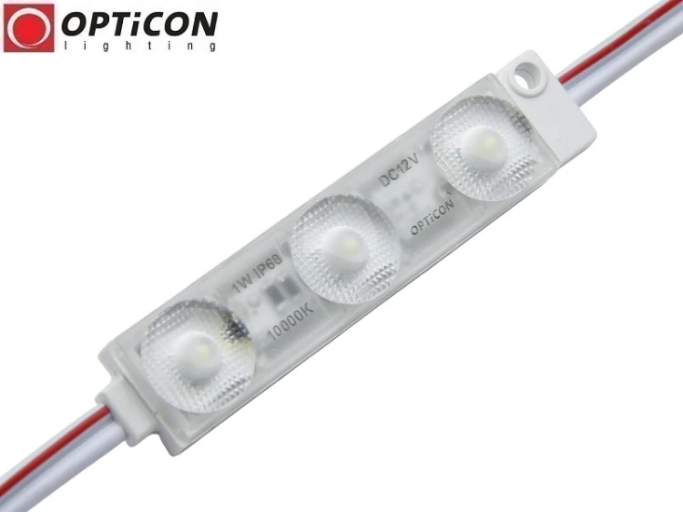 Moduł LED 12V 1W IP68 175st 3x SMD2835 Biały Zimny 10000K