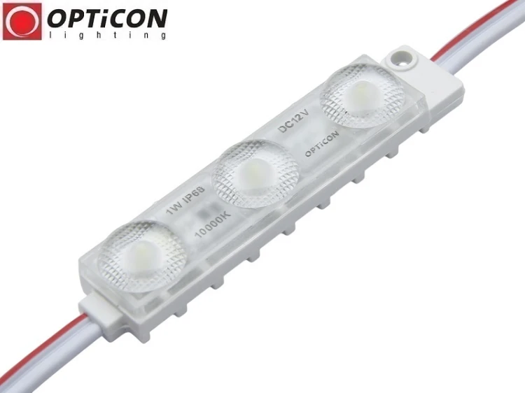 Moduł LED 12V 1W IP68 175st 3x SMD2835 Biały Zimny 10000K