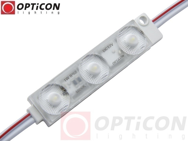 Moduł LED 12V 1W IP68 175st 3x SMD2835 Biały Neutralny 4000K