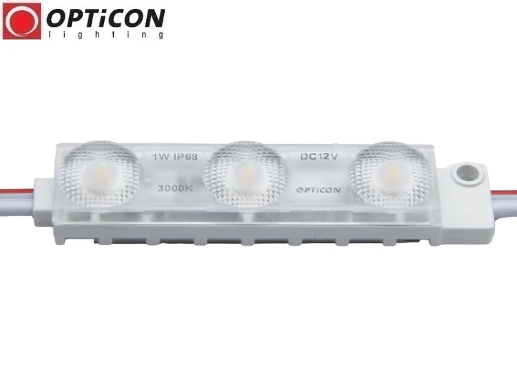 Moduł LED 12V 1W IP68 175st 3x SMD2835 Biały Ciepły 3000K
