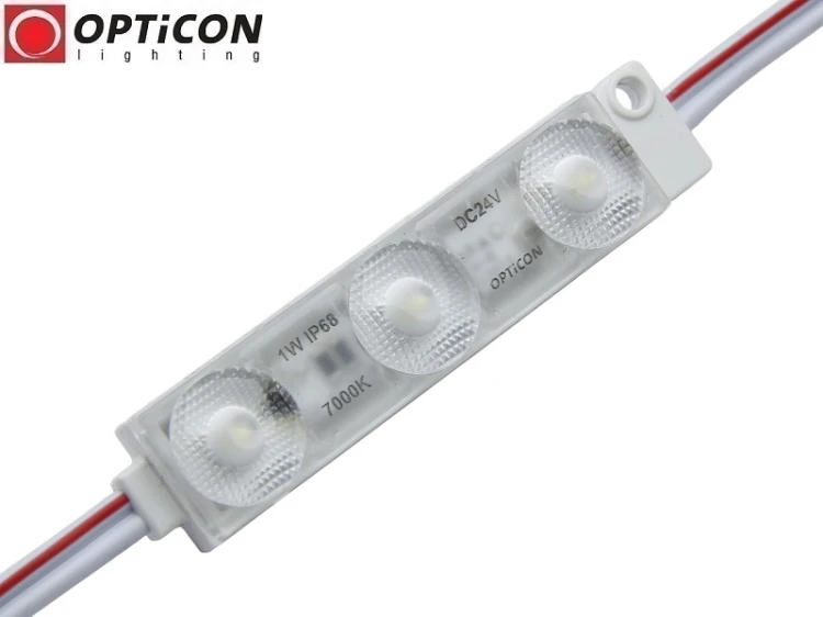 Moduł LED 24V 1W IP68 175st 3x SMD2835 Biały Zimny 7000K