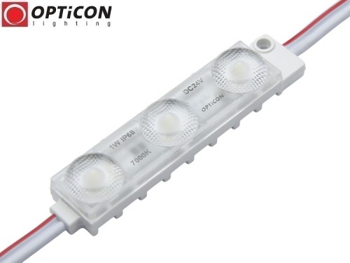 Moduł LED 24V 1W IP68 175st 3x SMD2835 Biały Zimny 7000K