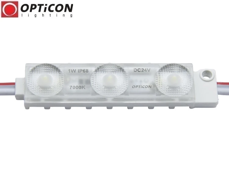Moduł LED 24V 1W IP68 175st 3x SMD2835 Biały Zimny 7000K