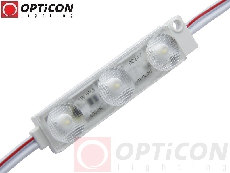 Moduł LED 24V 1W IP68 175st 3x SMD2835 Biały Neutralny 4000K
