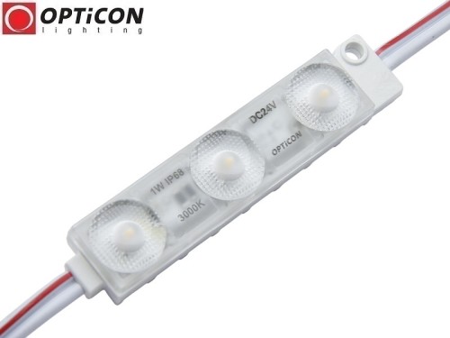 Moduł LED 24V 1W IP68 175st 3x SMD2835 Biały Ciepły 3000K