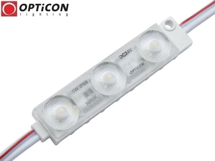 Moduł LED 24V 1W IP68 175st 3x SMD2835 Biały Ciepły 3000K