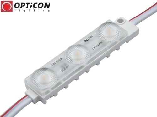 Moduł LED 24V 1W IP68 175st 3x SMD2835 Biały Ciepły 3000K