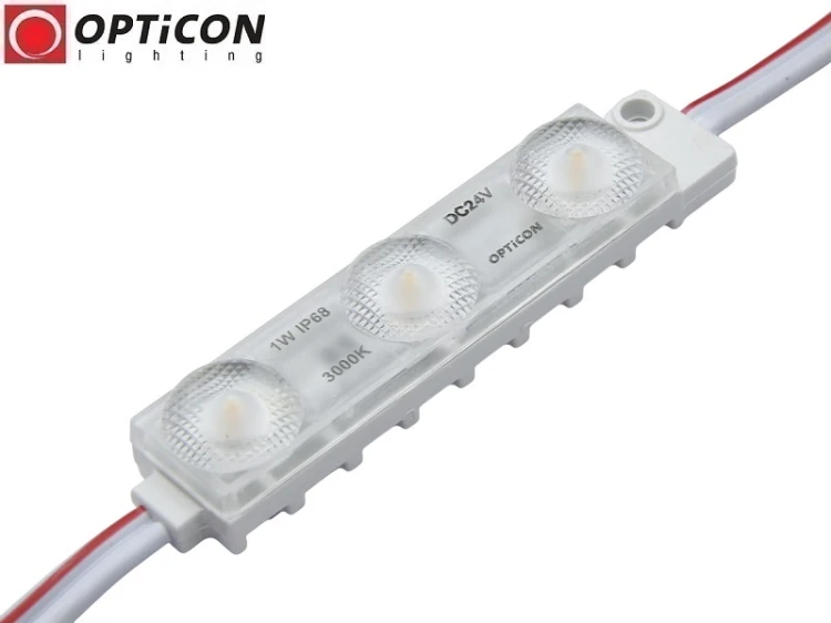 Moduł LED 24V 1W IP68 175st 3x SMD2835 Biały Ciepły 3000K