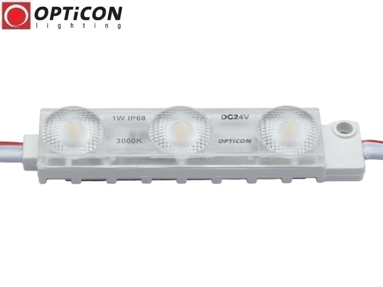 Moduł LED 24V 1W IP68 175st 3x SMD2835 Biały Ciepły 3000K