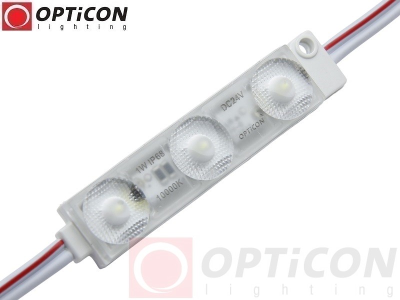 Moduł LED 24V 1W IP68 175st 3x SMD2835 Biały Zimny 10000K
