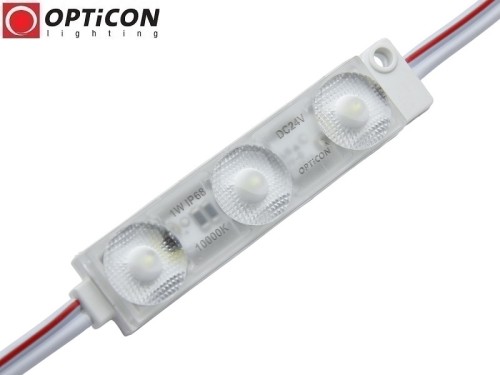 Moduł LED 24V 1W IP68 175st 3x SMD2835 Biały Zimny 10000K