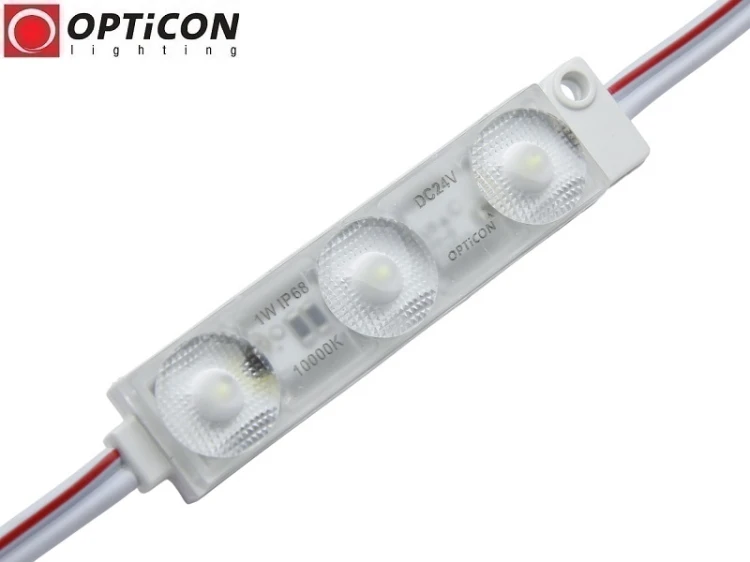 Moduł LED 24V 1W IP68 175st 3x SMD2835 Biały Zimny 10000K