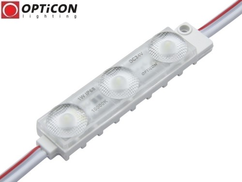 Moduł LED 24V 1W IP68 175st 3x SMD2835 Biały Zimny 10000K