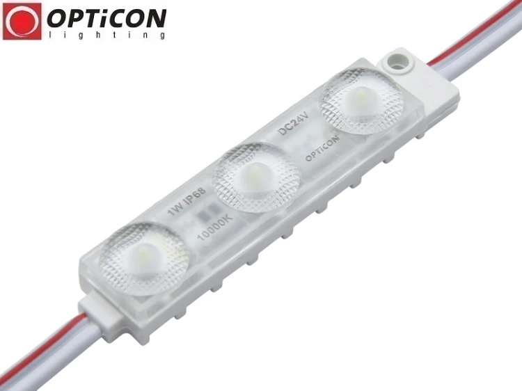 Moduł LED 24V 1W IP68 175st 3x SMD2835 Biały Zimny 10000K