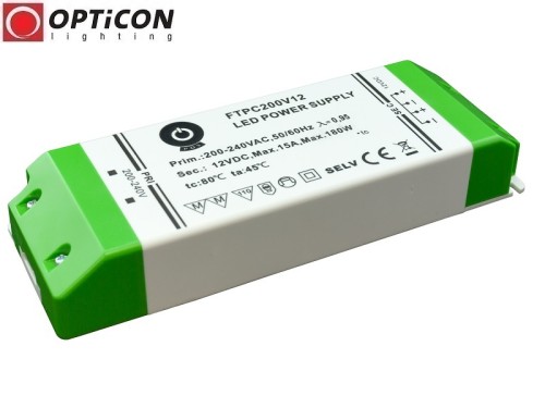 Zasilacz LED POS FTPC-200-12V 12V DC 180W 15A IP20