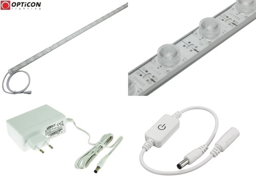 Lampa Smugowa LED IP67 100cm 28W 10x60st 18x SMD3030 Biały Zimny 10000K z zasilaczem 230V
