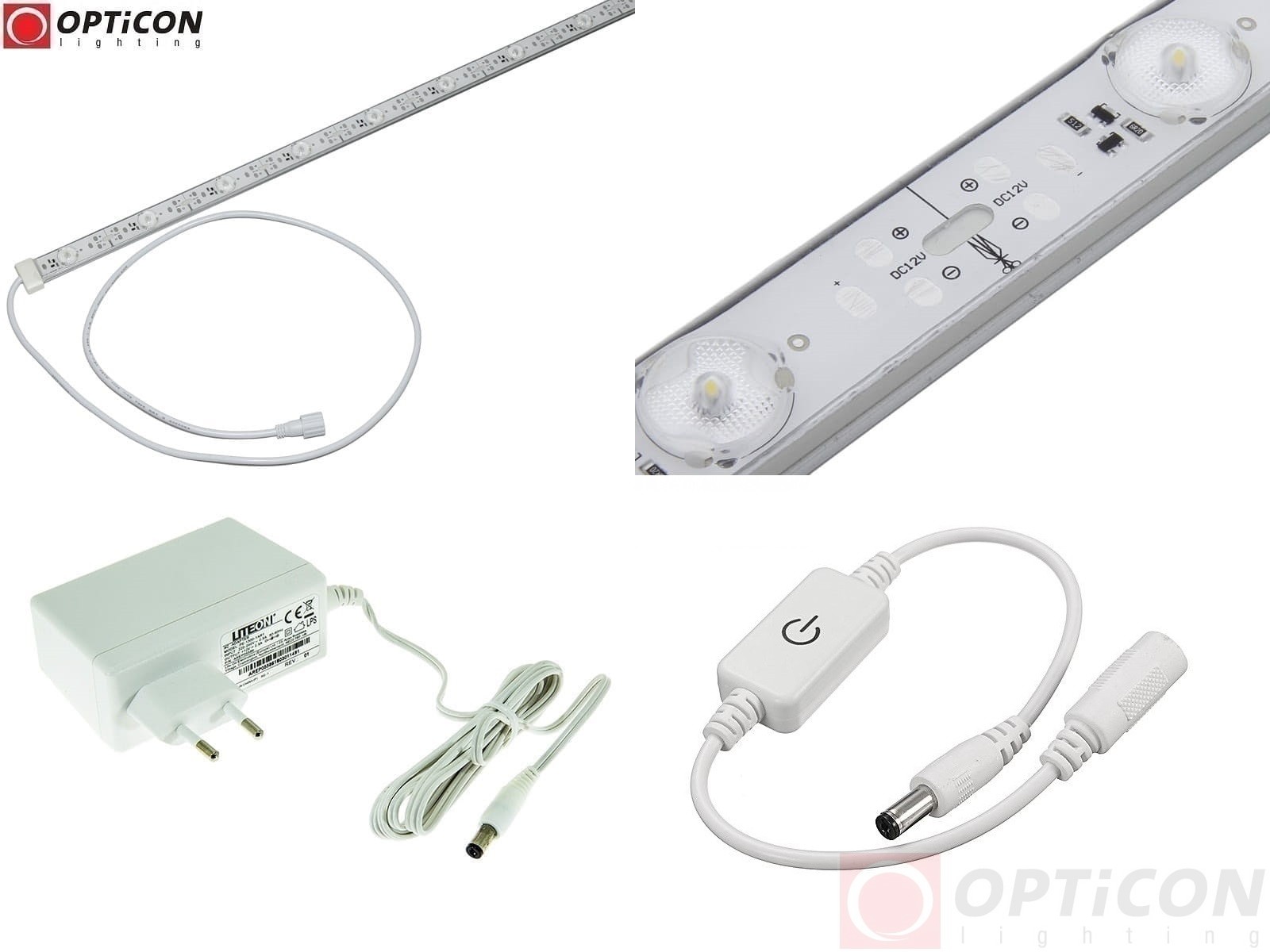 Lampa Liniowa LED IP67 100cm 16W 180st 14x SMD3030 Biały Zimny 6000K z zasilaczem 230V