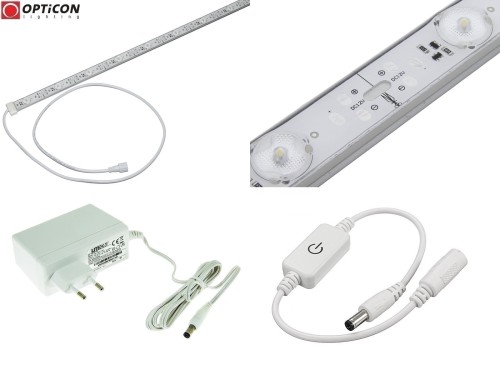Lampa Liniowa LED IP67 100cm 16W 180st 14x SMD3030 Biały Zimny 10000K z zasilaczem 230V