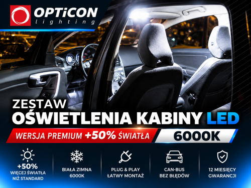 BMW 7 E65 - Zestaw oświetlenie kabiny LED Premium 6000K - 19 żarówek