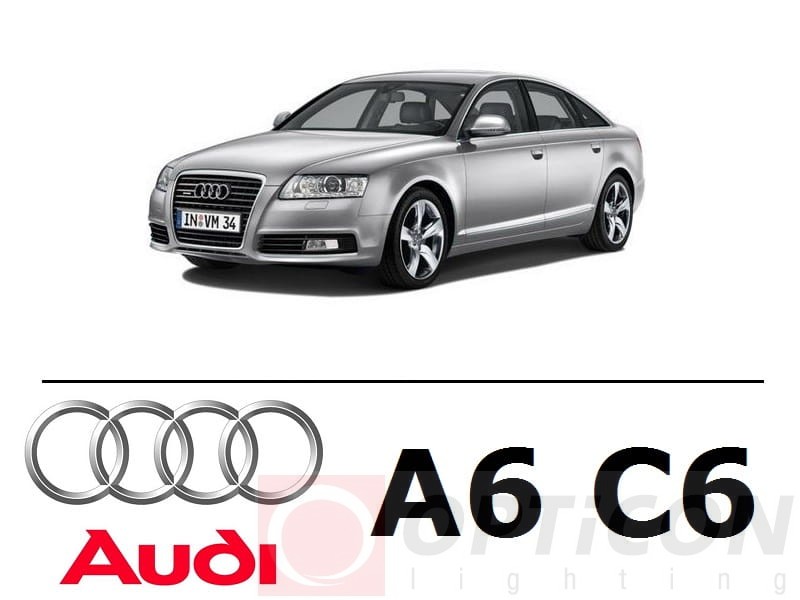 AUDI A6 C6 Sedan - Zestaw oświetlenie kabiny LED Premium - 14 żarówek