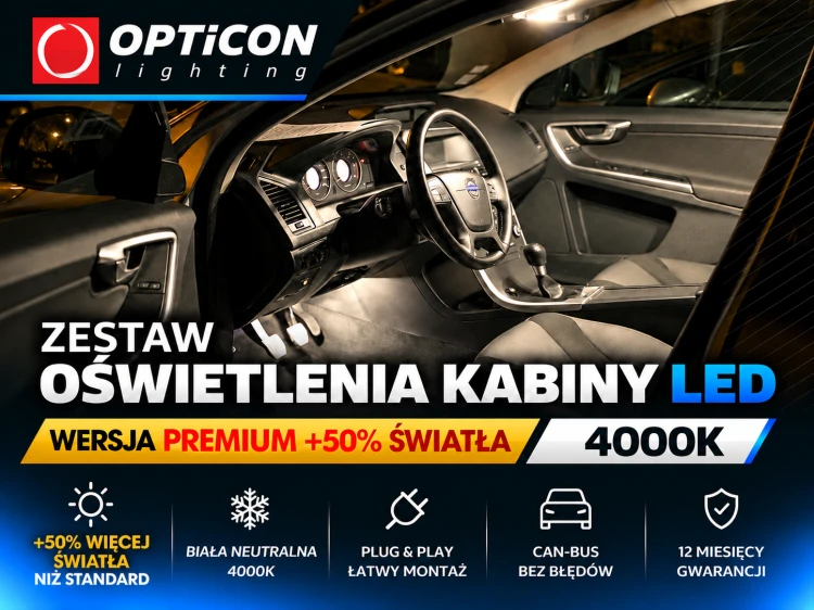 Subaru WRX - Zestaw oświetlenie kabiny LED 4000K Premium - 6 żarówek
