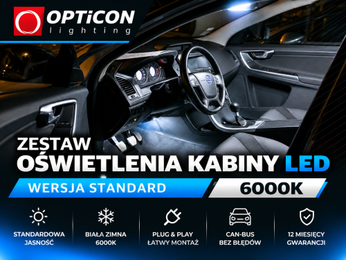 Fiat 500L - Zestaw oświetlenia kabiny LED Standard - 4 żarówki