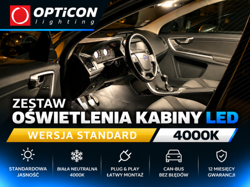 Jeep Patriot - Zestaw oświetlenie kabiny LED 4000K Standard - 4 żarówki