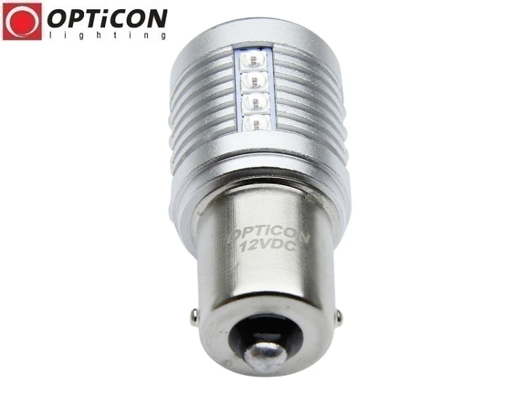Żarówka Led P21W Ba15s 12V 20x SMD 3030 Czerwony CANBUS OPTICON PREMIUM