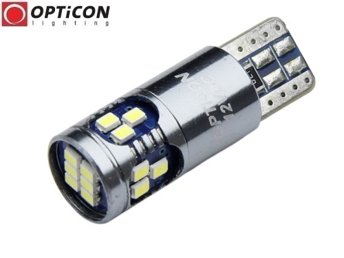 Żarówka Led W5W T10 12V DC 18x SMD 2016 Biały Zimny 6000K OPTICON PREMIUM