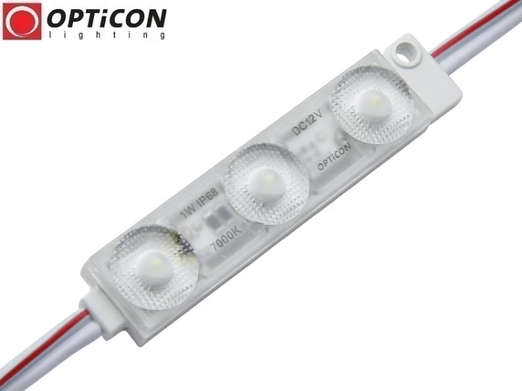 Moduł LED 12V 1W IP68 175st 3x SMD2835 Biały Zimny 7000K