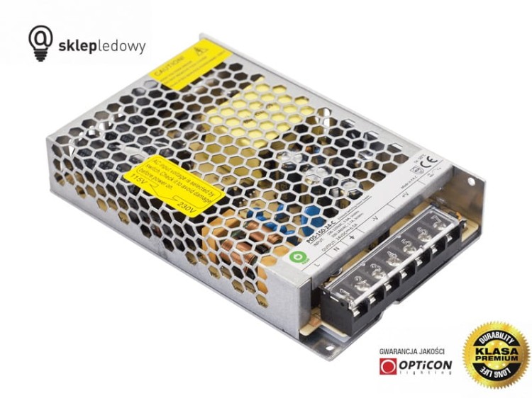 Zasilacz POS Power POS-150-24-C 6,5A 150W do Taśm Led z 230V do 24V Modułowy IP20