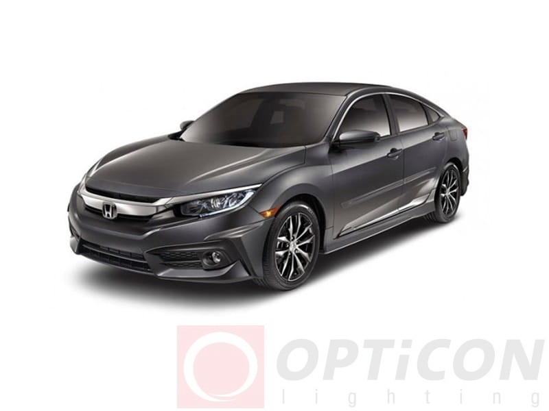Honda Civic X - Zestaw oświetlenie kabiny LED 6000K Standard - 6 żarówek