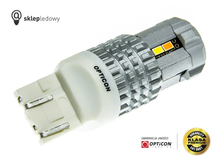 Żarówka Led W21/5W 7443 T20 12x SMD3020 DUAL COLOR 6/6 OPTICON PREMIUM