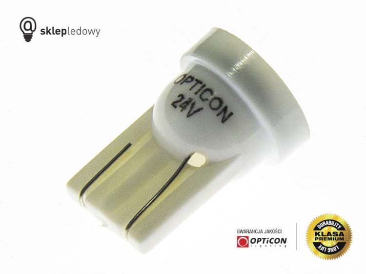 Żarówka 24V Led W5W T10 4x SMD 2835 Biały Zimny OPTICON