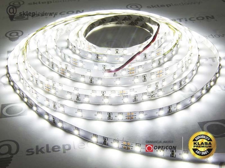 Taśma LED 24V 300 SMD 3528 8mm IP20 4,8W /m Biały Zimny - 1 metr