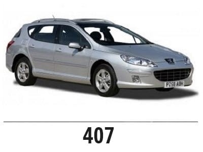 Peugeot 407 SW - Zestaw oświetlenie kabiny LED Premium 6000K - 8 żarówek