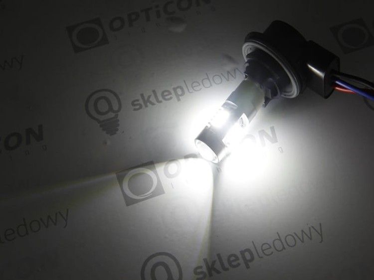 Żarówka Led H11 14x SMD 3030 PGJ19-2 DRL Biały Zimny 6000K OPTICON PREMIUM