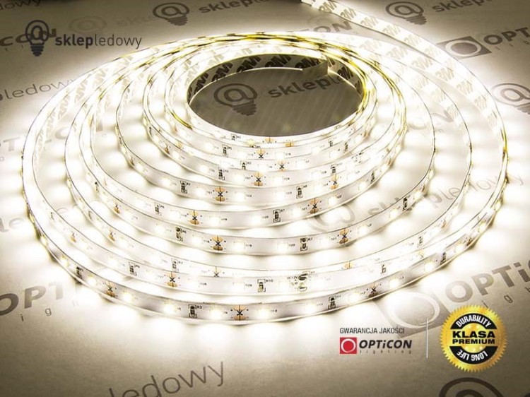 Taśma LED 24V 300 SMD 2835 8mm IP20 8W /m Biały Dzienny 4300K - 1 metr